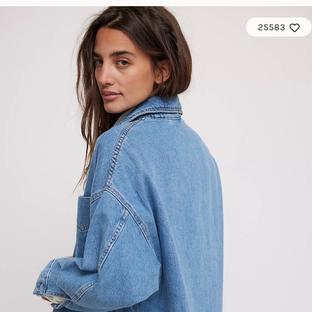 FREE PEOPLE - We The Free Madison City Denim Jacket : Size L